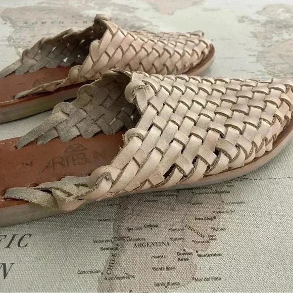 Artesun Woven Leather Mexican Huarache Mules M7 / W9 - Picture 4 of 9